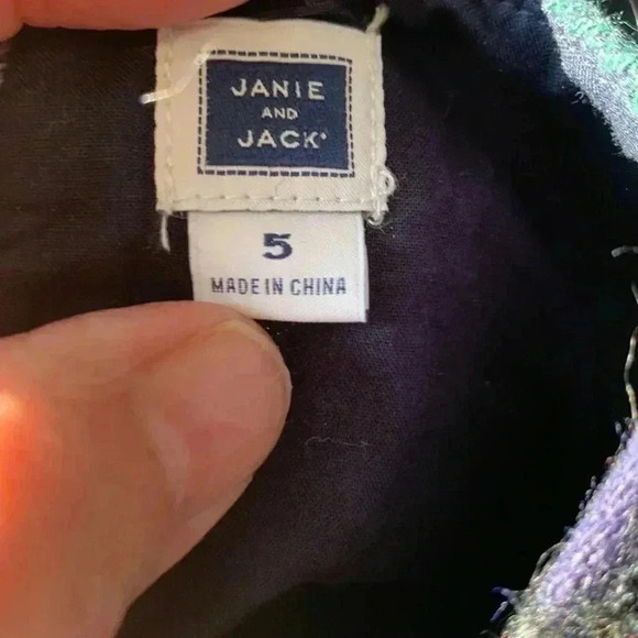 Janie and Jack plaid, fully lined, 50% cotton/50%  wool, cap sleeves dres… - Picture 4 of 5